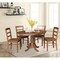 International Concepts 36 in. Round Extension Dining Table with Leaf and 4 Madrid LadderBack Chairs - 5 Piece Dining Set K42-36RXT-C2-4 - alternate 1